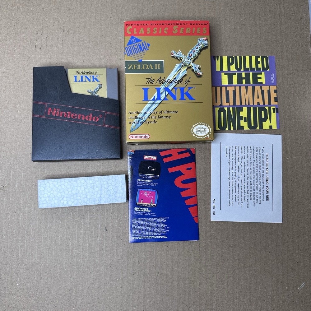 Zelda II The Adventure of Link NES Nintendo Classic Series CIB No Manual- CLEAN